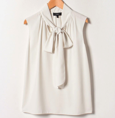 Theory ブラウス　SHALLOW GGT TIE SCARF TOP