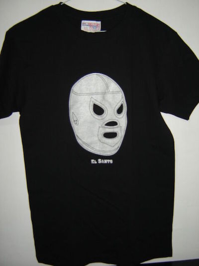 プロレスマスクの黒Tのシャツ