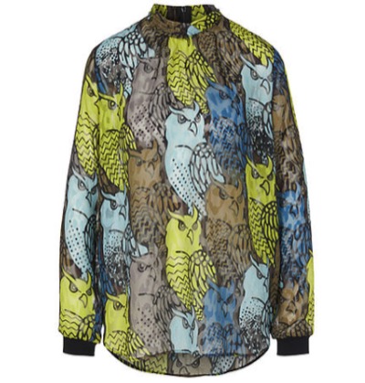 Marc Cain（マーク・ケイン） Blouse with owl print