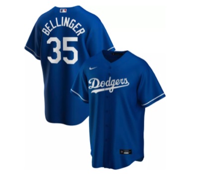 Nike Men's Replica Los Angeles Dodgers Cody Bellinger #35 Blue Cool Base Jersey