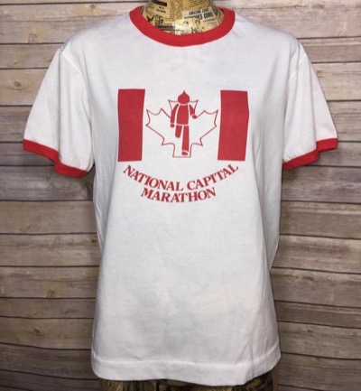 CircaCenturyVintage RARE Vintage 80s Adidas National Capital Marathon Ringer T-Shirt
