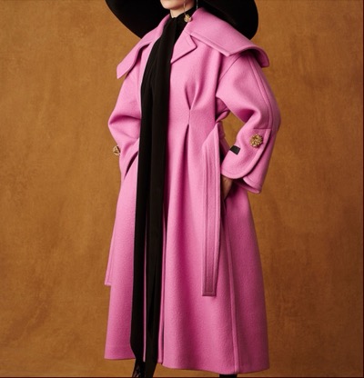 PATOU Belted cashmere and wool blend coat