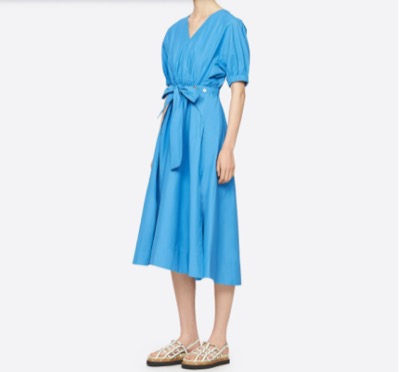 3.1 Phillip Lim　Utility Belted Dress with Gathered Sleeves