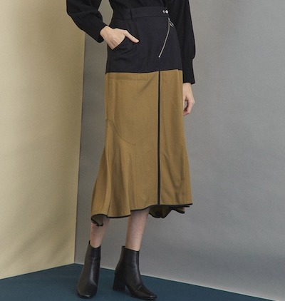 UNITED TOKYO　バイカラーステッチスカート