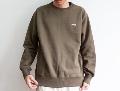 Schott　EMB. CREW SWEAT LOGO