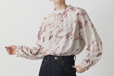 AZUL BY MOUSSY　MARBLE PATTERN BLOUSE