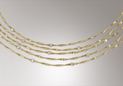 MARCO BICEGO　MARRAKECH 16.5” FIVE STRAND NECKLACE WITH DIAMONDS