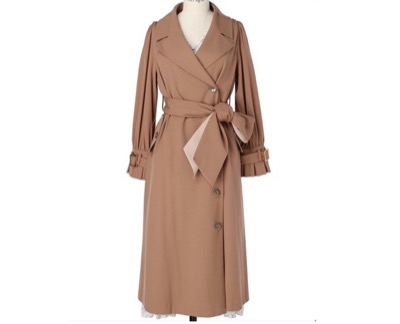 her lip to　Belted Dress Trench Coat