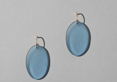 SIRISIRI　HOTOLI Earrings Oval BLUE