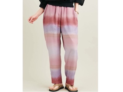 BEAUTY & YOUTH　Rayon Print Easy Wide Pants