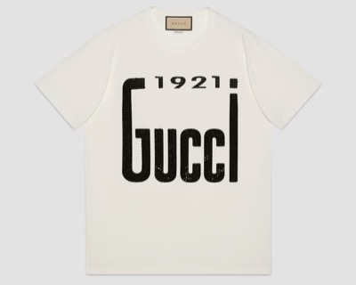 Gucci 　クリスタル"1921 Gucci" コットンTシャツ