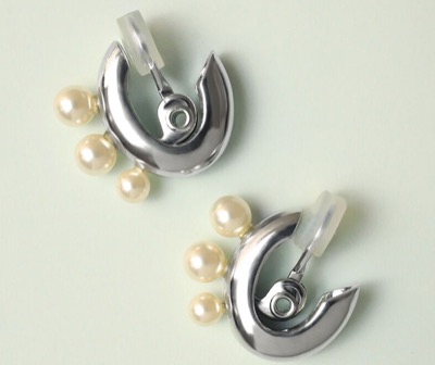D.U.E　pearl macaroni earring/pierce
