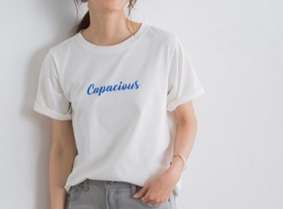 Pierrot　CapaciousシルケットロゴTシャツ