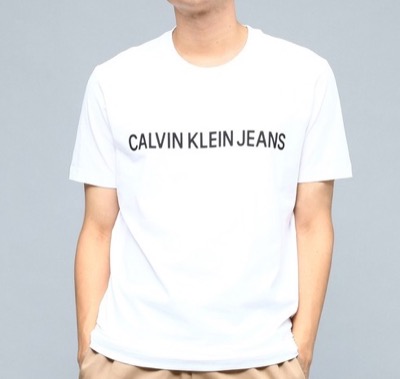 Calvin Klein　ワードマーク ロゴ スリム フィット Tシャツ