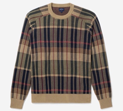 NOAH　Plaid Cotton Sweater