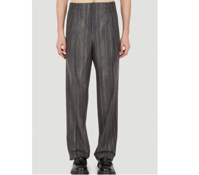 VERSACE　Pinstripe Suit Pants in Grey