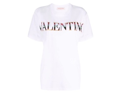 VALENTINO　スパンコール ロゴ Tシャツ