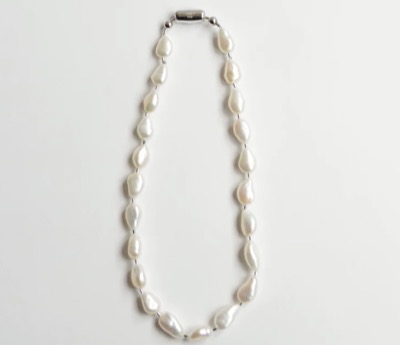 MAYU　Freshwater pearl ball chain necklace