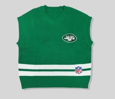 A'gem　［NFL×A'gem KNITTED VEST］アップリケ刺繍ニットベスト