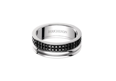 BOUCHERON　QUATRE BLACK EDITION キャトル ブラック リング ハーフ ラージ