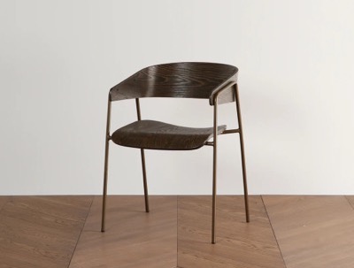 KANADEMONO　Vintage Style Steel Wooden Chair 2脚セット