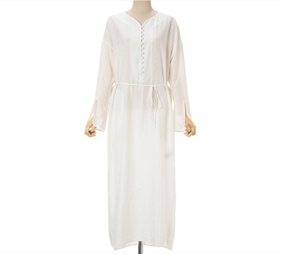 Mame Kurogouchi　Floral Pattern Silk Rayon Jacquard I－Line Dress