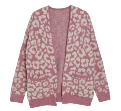 MICALLE MICALLE　leopard knit cardigan