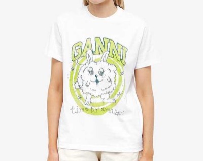 GANNI　Basic jersey bunny relaxed Tシャツ