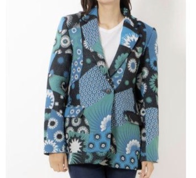 Desigual（デシグアル）　パッチワーク ジャカードブレザー