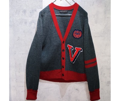 LOUIS VUITTON　wappen embroidery lettered cardigan