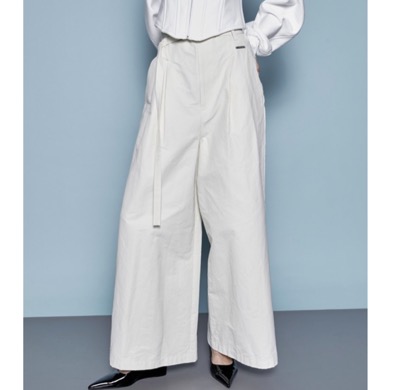 MAISON SPECIAL　Two Tuck High Waist Wide Pants