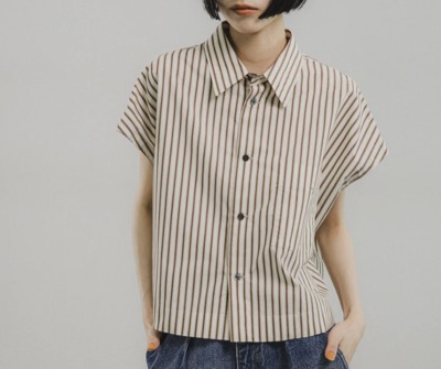 O0u　SHORT SHIRT STRIPE