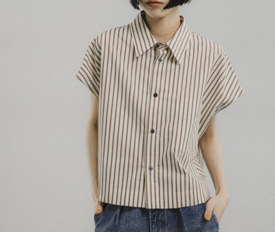 O0u　SHORT SHIRT STRIPE