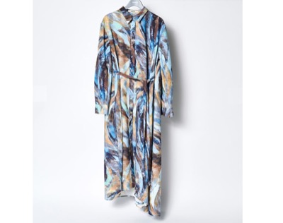 RUMCHE　Wing Print Shirt Dress