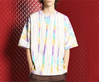 MAISON SPECIAL　Hand Tie-Dye Prime-Over Crew Neck T-Shirt