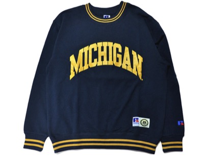 RUSSELL ATHLETIC　CREW NECK SWEAT The University Of MICHIGAN