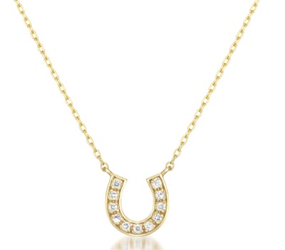 STAR JEWELRY　K10 ネックレス DIAMOND HORSESHOE NECKLACE