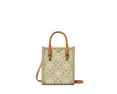 TORY BURCH　Tモノグラム コントラスト エンボス ミニトート