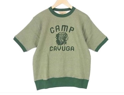 CUSHMAN　CAMP CAYUGA プリント 半袖 スウェット