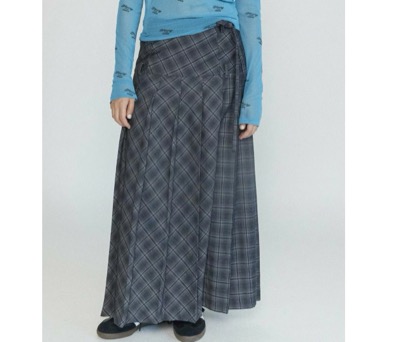 MAISON SPECIAL　Low Waist Maxi Pleated Skirt