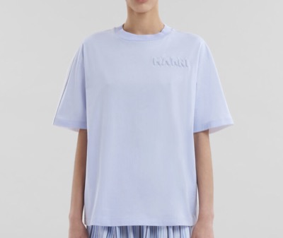 MARNI　パディングロゴ入り ボクシーTシャツ