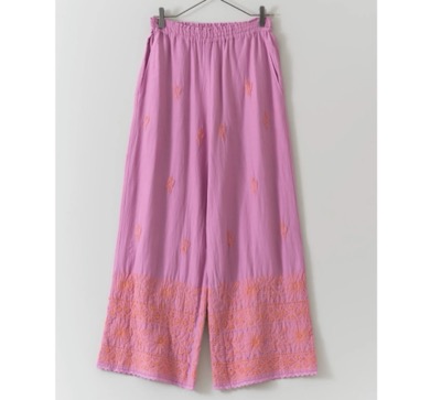 ne Quittez pas　Cotton Voile Lucknow Embroidery Pants