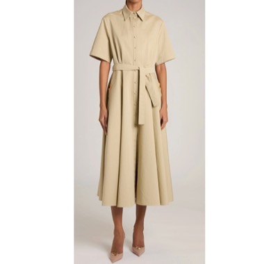 Valentino Garavani　Oversize Cotton & Linen Shirtdress