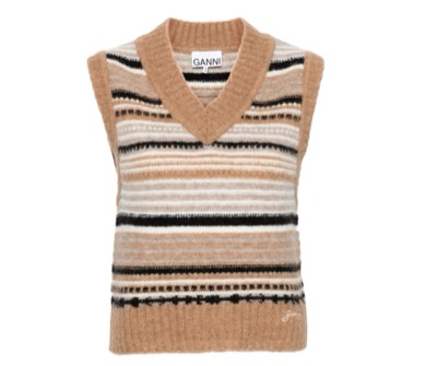 GANNI　Soft Wool Stripe Vest