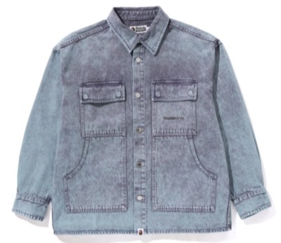 A BATHING APE（アベイシングエイプ）　ACID WASH WORK SHIRT