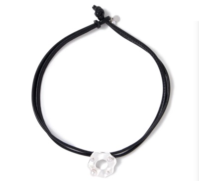 MARLENA　Maya Leather Choker Necklace Akoya Pearl