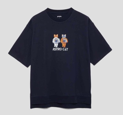 graniph（グラニフ）　アストロキャット ヘビーウェイトTシャツ