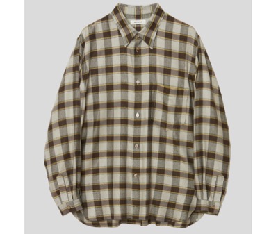 MATSUFUJI（マツフジ）　Herringbone Weave Utility Check Shirt