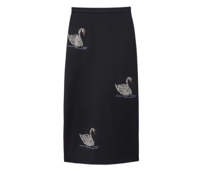 MSGM（エムエスジーエム）　beaded-swan midi skirt