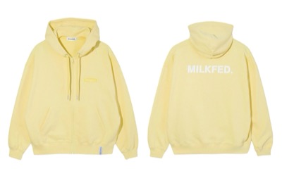 MILKFED.（ミルクフェド）　BAR LOGO ZIP UP HOODIE MILKFED.